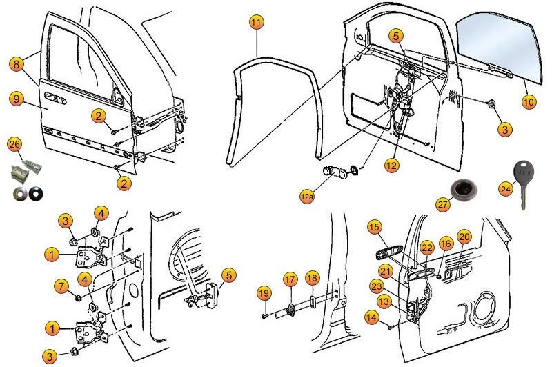 Jeep Liberty Front Door Replacement Parts Morris 4x4 Center