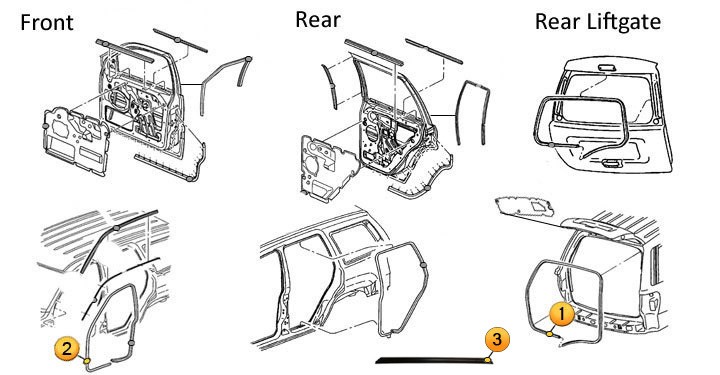 Jeep Grand Cherokee Wk Weatherstrips And Seals