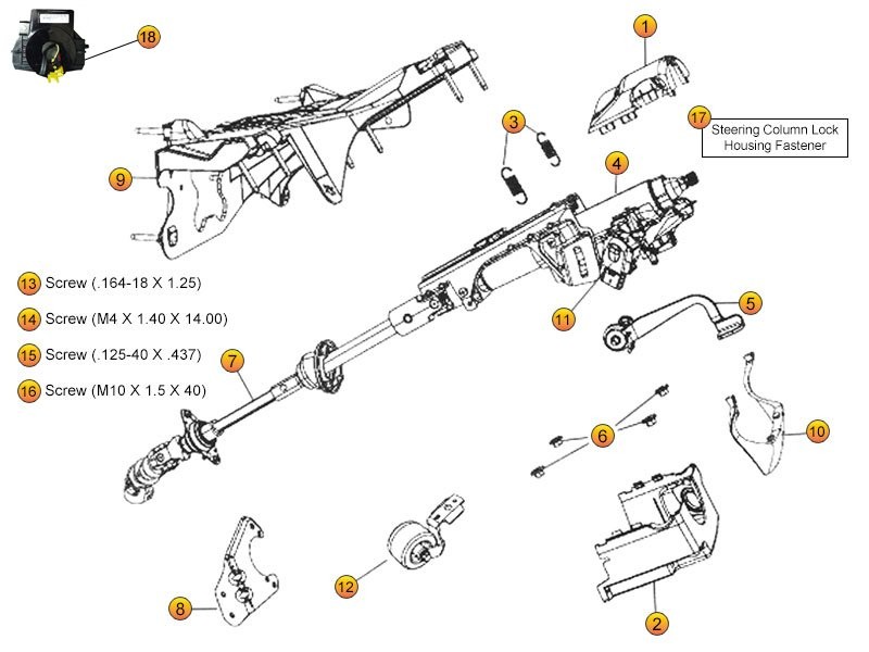 Jeep Liberty Steering Column Parts |08-12 KK|Morris 4x4 Center