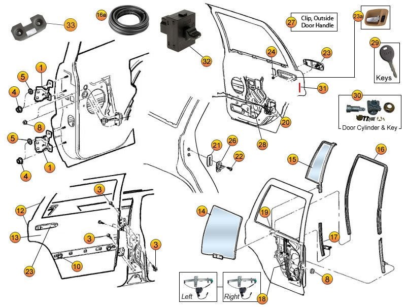 Jeep Cherokee WJ | Rear Door Parts | Morris 4x4 Center