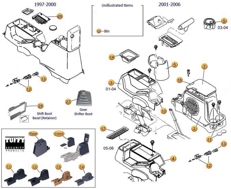 Jeep Wrangler Console Parts 97 06 TJ Morris 4x4 Center