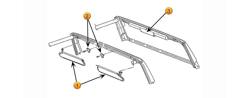 Jeep Wrangler TJ & TJL Sun Visors|97-06 Wrangler|Morris 4x4 Center