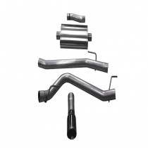 Corsa 3.0" Sport Cat-Back Exhaust System with Single Side Exit 4.0" Black PVD Tip