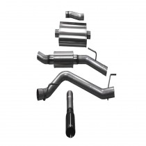 Corsa 3.0" Touring Cat-Back Exhaust System with Single Side Exit 4.0" Black PVD Tip