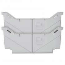DECKED Locking Tab Drawer Dividers; One Set Of 2; Light Gray;