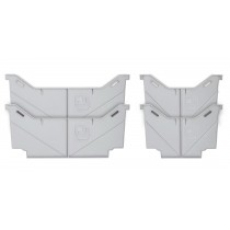DECKED Locking Tab Drawer Dividers; Incl. 2 Narrow And 2 Wide Dividers; Light Gray;