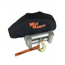 Mile Marker Neoprene Winch Cover with Logo - Black