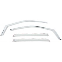 Putco Element Chrome Window Visor In Channel; 4 pc.;