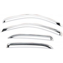 Putco Element Chrome Window Visor In Channel; 4 pc.;