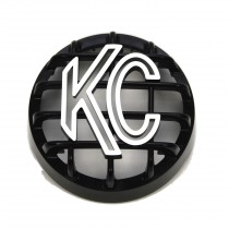 KC Hilites 7219 4in. Stone Guard is made with High Impact ABS plastic in black with white logo. Easy snap into place ins