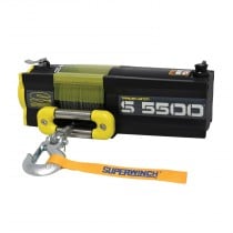 Superwinch S5500 Winch; 5500 lbs; 12 Vdc; 7/32 In X 60 ft Steel Rope; 30.5 ft Handheld Remote Control; 3.6 hp; Mechanica