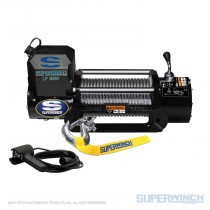 Superwinch LP8500 Winch; 8500 lbs; 12 Vdc; 5/16 In X 95 ft Steel Rope; Weather Sealed Solenoid; 12 ft Handheld Remote Co