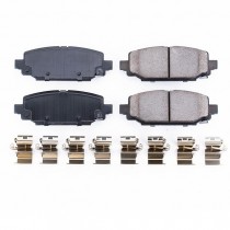 Power Stop Rear Z17 Evolution Ceramic Brake Pads with Hardware for Jeep Wrangler JL and JLU Non-Rubicon