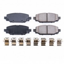 Power Stop Rear Z17 Evolution Ceramic Brake Pads with Hardware for Jeep Wrangler JL and JLU Non-Rubicon