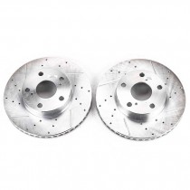 Power Stop Front Pair of Drilled and Slotted Brake Rotors for 05-15 Toyota Tacoma