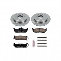 Power Stop Rear Stock Replacement Brake Pad and Rotor Kit for 04-15 Nissan Titan, 05-15 Armada
