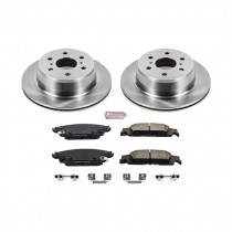 Power Stop Rear Stock Replacement Brake Pad and Rotor Kit for 14-18 Chevrolet Silverado and GMC Sierra 1500, 2019 Classic Model