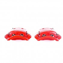 Power Stop Rear Pair of Red Powder Coated Calipers for 01-02 Dodge Ram 2500