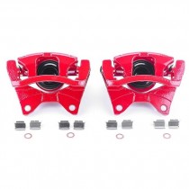 Power Stop Rear Pair of Red Powder Coated Calipers for 07-18 Jeep Wrangler JK and JK Unlimited, 08-12 Liberty