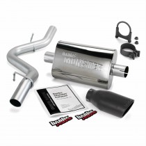 Banks Power Monster Exhaust System; S/S-Black Tip-1997-99 Jeep 2.5/4.0L Wrangler; Slip Fit Cat-Conv