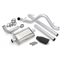 Banks Power Monster Cat-Back Exhaust System, 2.5" Single Outlet with Cerakote Black ObRound Tip for 07-11 Jeep Wrangler JK Unlimited 3.8L