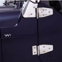 Rampage Lower Door Hinge Bracket Set for CJ5, CJ7, Wrangler YJ, Wrangler TJ - Stainless Steel