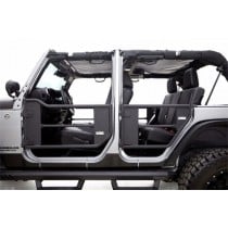 Rampage Trail Doors with Removable Mesh Net for 07-18 Wrangler JK - Black