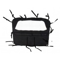 Rampage Windbreaker for 80-83 Jeep CJ5, 80-86 Jeep CJ7, 97-06 Jeep Wrangler TJ, and 87-95 Jeep Wrangler YJ - Black Denim