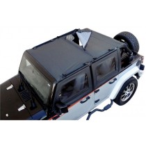 Rampage Combo Brief Extended Topper with Zip Out Rear Section for 07-18 Jeep Wrangler JK - Black Diamond