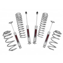 Daystar Made in America fits 1997 to 2006 2/4WD Jeep TJ Wrangler 3 Lift Kit with bump stops transfer case drop KJ09126BK track bar bracket and front and rear shocks all transmissions 