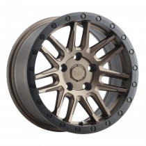 Black Rhino Arches 17"x8" Wheel, Bolt Pattern 5x5", BS 5.68", Offset 30, Bore 71.6 - Matte Bronze with Black Lip Edge