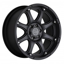 Black Rhino Glamis 17"x9" Wheel, Bolt Pattern 6x5.5", BS 5.5", Offset 12, Bore 112 - Matte Black