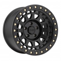 Black Rhino Primm 17"x9" Wheel, Bolt Pattern 5x4.5", BS 4.29", Offset -18, Bore 71.6 - Matte Black with Brass Bolts