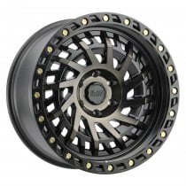 Black Rhino Shredder 17"x9" Wheel, Bolt Pattern 5x5", BS 4.29", Offset -18, Bore 71.6 - Matte Black with Machined Dark Tint