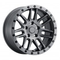 Black Rhino Arches 18"x8" Wheel, Bolt Pattern 5x4.5", BS 5.68", Offset 30, Bore 76.1 - Matte Brushed Gunmetal with Black Bolts