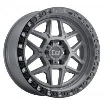 Black Rhino Kelso 18"x9" Wheel, Bolt Pattern 6x5.5", BS 5.47", Offset 12, Bore 112.1 - Battleship Gray with Black Lip Edge and Bolts