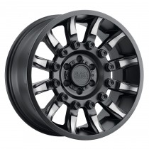 Black Rhino Mission 18"x9" Wheel, Bolt Pattern 6x5.5", BS 4.29", Offset -18, Bore 112.1 - Matte Black with Machined Tinted Spokes