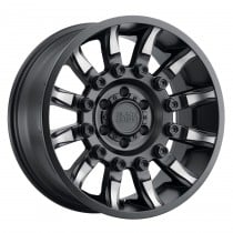 Black Rhino Mission 18"x9" Wheel, Bolt Pattern 6x5.5", BS 5.47", Offset 12, Bore 112.1 - Matte Black with Machined Tinted Spokes