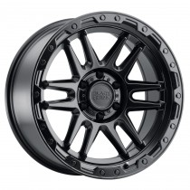 Black Rhino Apache 20"x9" Wheel, Bolt Pattern 5x5", BS 4.29", Offset -18, Bore 71.6 - Matte Black with Black Bolts