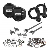Yukon Stage 3 Complete Gear & Install Kit with Dif Covers and Front Axles for Jeep Wrangler JK Rubicon - 4.56 Ratio