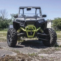 HMF IQ Defender HD and LT UTV Bumpers, Venom Green, Front, HD