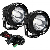 Vision X 3.7" CG2 Single Source 10 Watts Light Cannon with Harness Using DT Connector - Pair