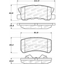 StopTech Street Brake Pads with Shims/Hardware, Rear - 2009-2017 Jeep Patriot
