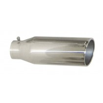 Pypes Exhaust Tip 4" ID x 8" OD x 18" L Tip, Bolt-On - Polished