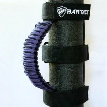 Bartact Universal Paracord Roll Bar Grab Handles, Black/Purple - Pair