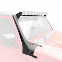 ZROADZ Roof Cross Bar Only with Multi-LED Mounts and A-Pillar Brackets for Jeep Wrangler JL and Gladiator JT