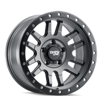 Dirty Life Canyon Pro 9309 Series Wheel, 17"X9", 5X5 Bolt Pattern, 4.53" Back Spacing - Satin Graphite w/ Black Lip