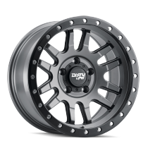 Dirty Life Canyon Pro 9309 Series Wheel, 17"X9", 5X5 Bolt Pattern, 4.53" Back Spacing - Satin Graphite w/ Black Lip