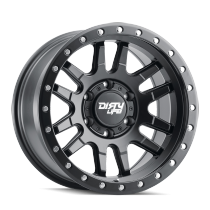 Dirty Life Canyon Pro 9309 Series Wheel, 17"X9", 6X5.5 Bolt Pattern, 5" Back Spacing - Matte Black w/ Matte Black Lip