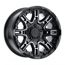 Level 8 Slingshot Wheel 20"x10", Bolt Pattern 5x5", BS 4.59", Offset -23, Bore 78.1 - Gloss Black with Machined Face
